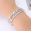 Forever Lover Friend Letter Open Bangles For Woman Colorful Rhinestone Hollow Bracelet&amp;Bangles Trendy Jewelry Gifts 2022