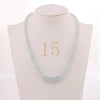 Forkup Aquamarine Necklace Women Blue Bead Choker Female Clavicle Chain Gemstone Jewelry Natural Stone Kolye Vintage Accessories