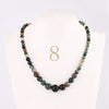 Forkup Aquamarine Necklace Women Blue Bead Choker Female Clavicle Chain Gemstone Jewelry Natural Stone Kolye Vintage Accessories