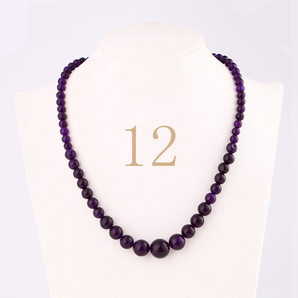 Forkup Aquamarine Necklace Women Blue Bead Choker Female Clavicle Chain Gemstone Jewelry Natural Stone Kolye Vintage Accessories