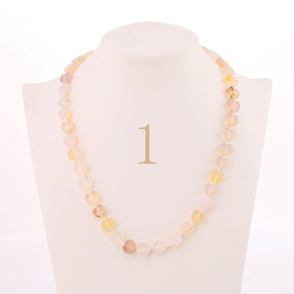 Forkup Green Malachite Necklace Women Choker Love Heart Bead Chain Fashion Femme Jewelry Couple Accessories Valentines D Gift