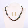Forkup Green Malachite Necklace Women Choker Love Heart Bead Chain Fashion Femme Jewelry Couple Accessories Valentines D Gift