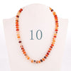 Forkup Malachite Necklace Women Clavicular Chain Natural stone Bead Jewelry Fashion Femme Accessories Pink Chalcedony Ornaments