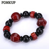 Forkup Men Star Bracelet Agate Hologram Bangle Classic Masculino Jewellery Party Geometric Beaded Gioielli Wristband Healing Bag