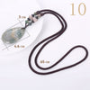 Forkup Natural Agate Necklace Fashion Women Sweater Chain Heart Pendant Jewelry Gemstone Accessories Turquoise Ornaments Stone