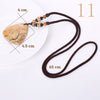 Forkup Natural Agate Necklace Fashion Women Sweater Chain Heart Pendant Jewelry Gemstone Accessories Turquoise Ornaments Stone