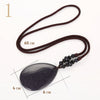Forkup Opal Necklace Water Drop Pendant Women Long Sweater Chain Statement Jewelry Natural Crystal Accessories Punk Men Ornament