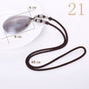 Forkup Opal Necklace Water Drop Pendant Women Long Sweater Chain Statement Jewelry Natural Crystal Accessories Punk Men Ornament