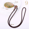 Forkup Opal Necklace Water Drop Pendant Women Long Sweater Chain Statement Jewelry Natural Crystal Accessories Punk Men Ornament