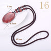 Forkup Opal Necklace Water Drop Pendant Women Long Sweater Chain Statement Jewelry Natural Crystal Accessories Punk Men Ornament