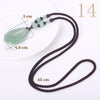 Forkup Opal Necklace Water Drop Pendant Women Long Sweater Chain Statement Jewelry Natural Crystal Accessories Punk Men Ornament