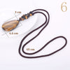 Forkup Opal Necklace Water Drop Pendant Women Long Sweater Chain Statement Jewelry Natural Crystal Accessories Punk Men Ornament