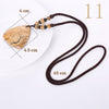 Forkup Opal Necklace Water Drop Pendant Women Long Sweater Chain Statement Jewelry Natural Crystal Accessories Punk Men Ornament