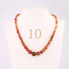 Forkup Purple Chalcedony Necklace Women Short Collares Clavicular Chain Fashion Jewelry Round Bead Chain Accessories Party Reiki