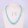Forkup Purple Chalcedony Necklace Women Short Collares Clavicular Chain Fashion Jewelry Round Bead Chain Accessories Party Reiki