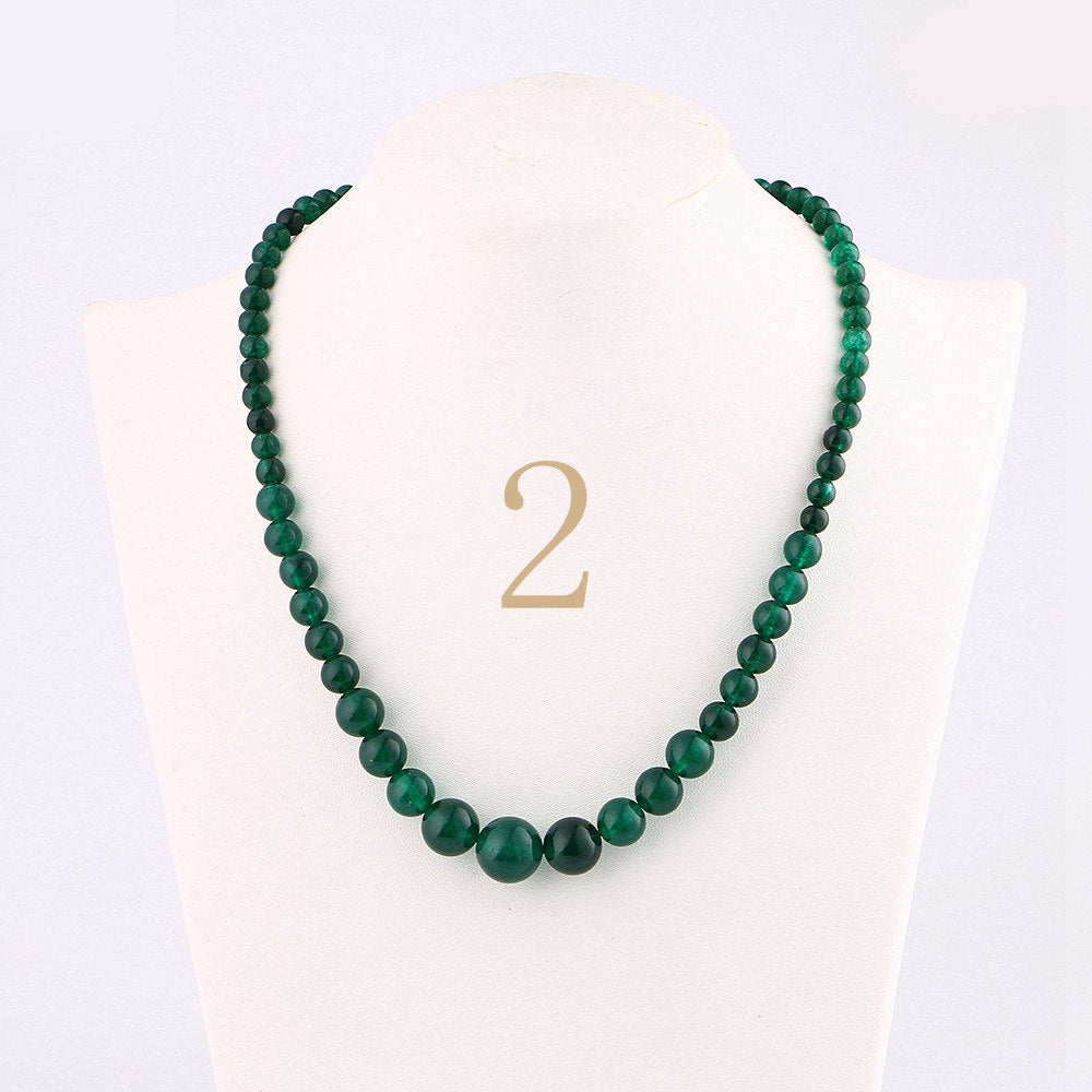 Forkup Purple Chalcedony Necklace Women Short Collares Clavicular Chain Fashion Jewelry Round Bead Chain Accessories Party Reiki