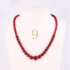 Forkup Red Agate Choker Ball Bead Chain Necklace Ethnic Women Fine Jewelry Femme Statement Accessories Popular Vintage Kolye