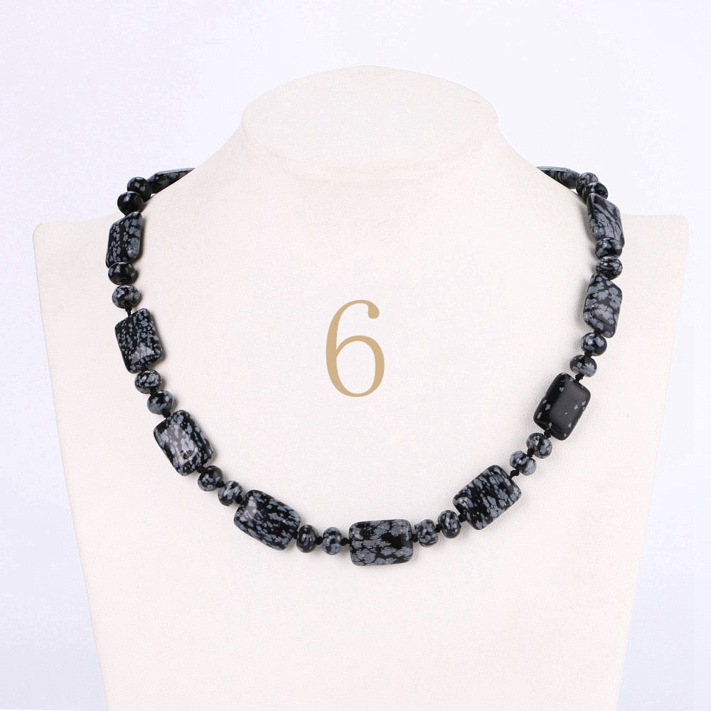 Forkup Red Agate Choker Women Short Necklace Female Clavicle Chain Gemstone Crystal Jewelry Square Bead Accessories Opal Reiki
