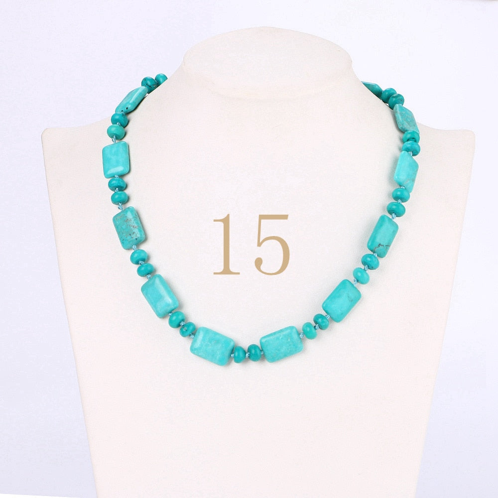 Forkup Red Agate Choker Women Short Necklace Female Clavicle Chain Gemstone Crystal Jewelry Square Bead Accessories Opal Reiki