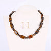 Forkup Red Agate Choker Women Short Necklace Female Clavicle Chain Gemstone Crystal Jewelry Square Bead Accessories Opal Reiki