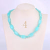 Forkup Red Agate Choker Women Short Necklace Female Clavicle Chain Gemstone Crystal Jewelry Square Bead Accessories Opal Reiki