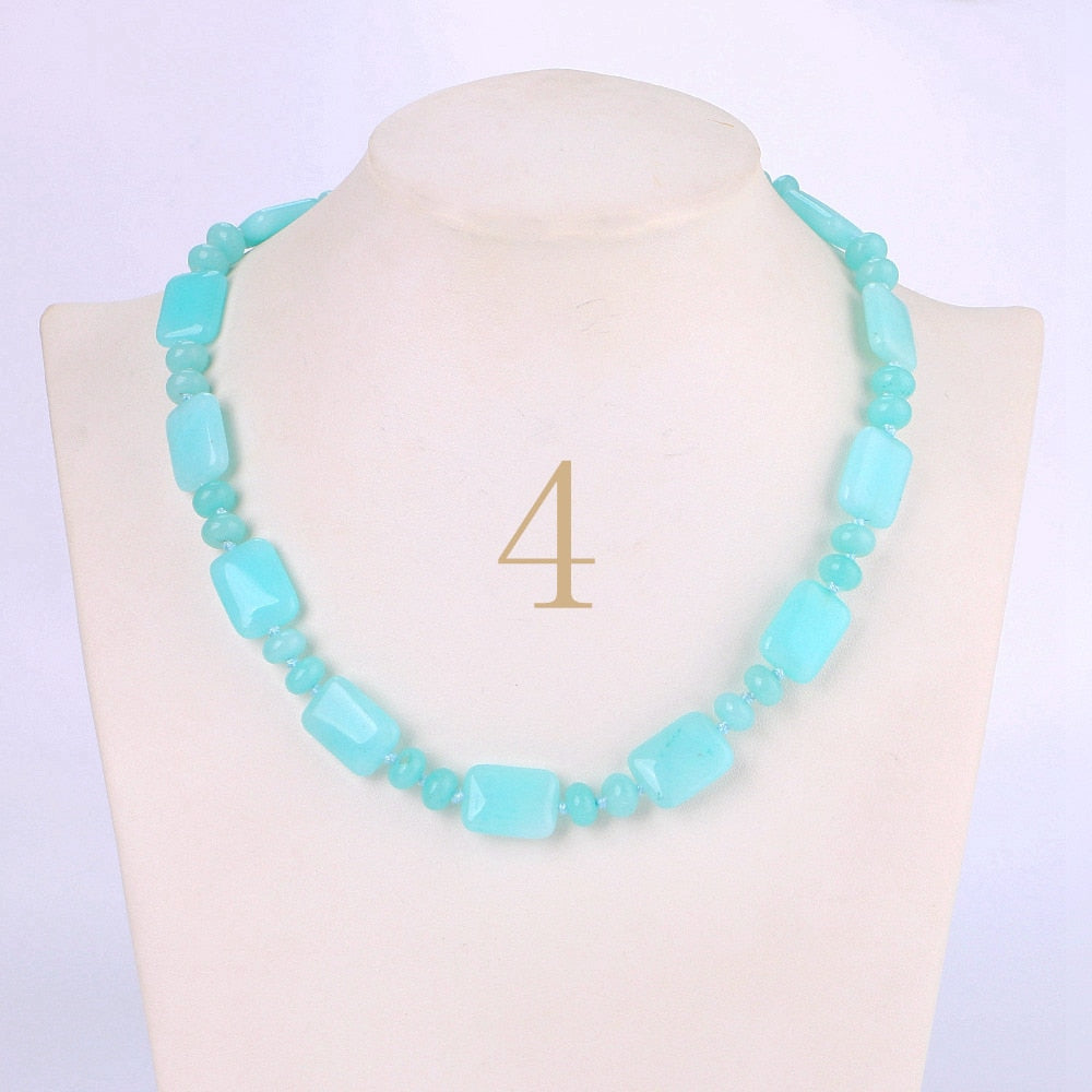 Forkup Red Agate Choker Women Short Necklace Female Clavicle Chain Gemstone Crystal Jewelry Square Bead Accessories Opal Reiki