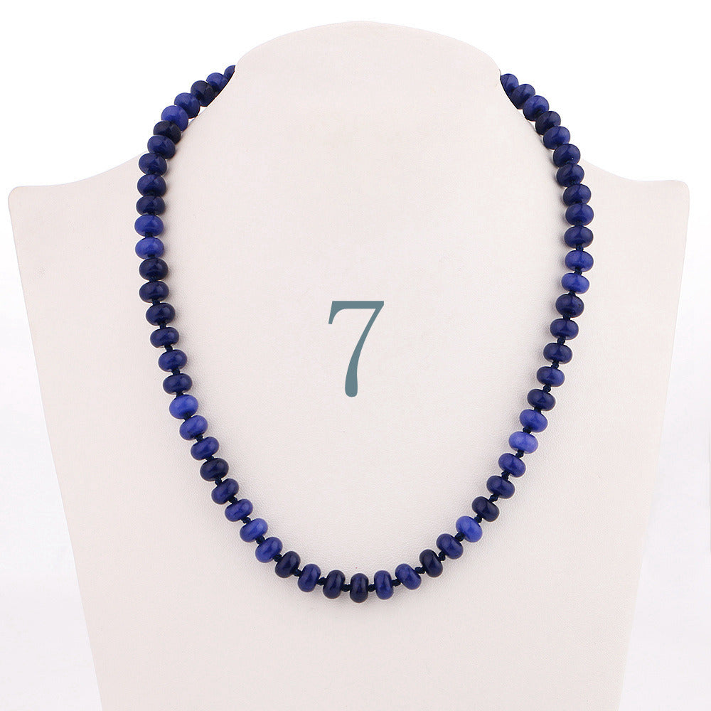 Forkup Red Agate Necklace Women Short Chain Beaded Jewelry Natural Stone Accessories Ethnic Women Ornaments Rose Quartz Reiki