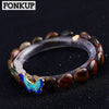 Forkup Red Jasper Wristband Trendy Women Hologram Bracelet Heart Party Jewelry Beade Chain 925 Silver Ball Accessories Butterfly