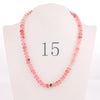 Forkup Rose Quartz Necklace Pink Bead Chain Women Clavicular Chain Natural Opal Jewelry Bohemia Female Accessories Crystal Reiki