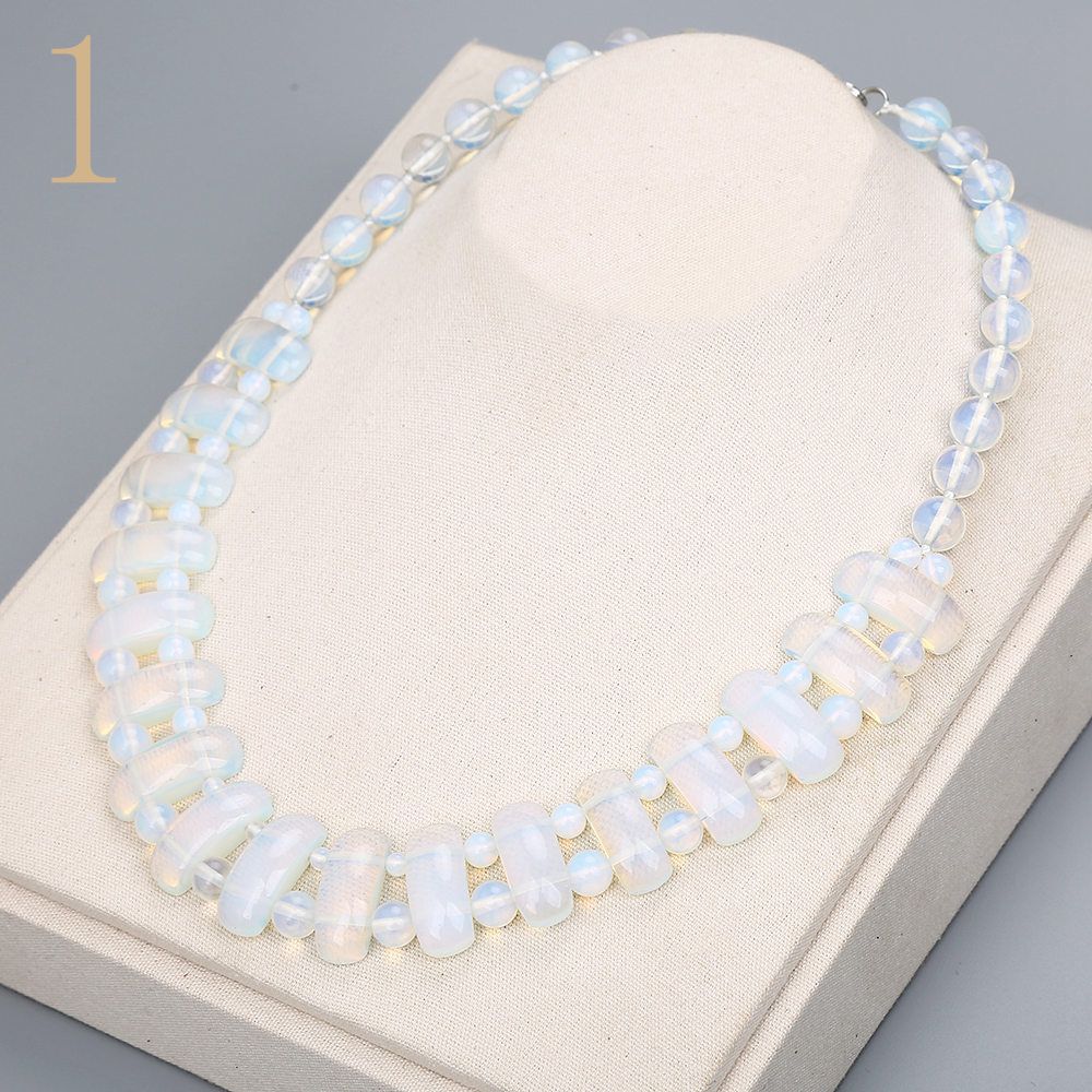 Forkup Tiger Eye Necklace Men Bead Chain Choker Male Big Naszyjnik Fashion Women Jewelry Cat Eye Accessories Malachite Collana