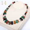 Forkup Tiger Eye Necklace Men Bead Chain Choker Male Big Naszyjnik Fashion Women Jewelry Cat Eye Accessories Malachite Collana