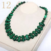 Forkup Tiger Eye Necklace Men Bead Chain Choker Male Big Naszyjnik Fashion Women Jewelry Cat Eye Accessories Malachite Collana