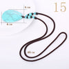 Forkup Turquoise Necklace Pendant Women Long Sweater Chain Water Drop Ornaments Fashion Men Jewelry Crystal Accessories Gemstone