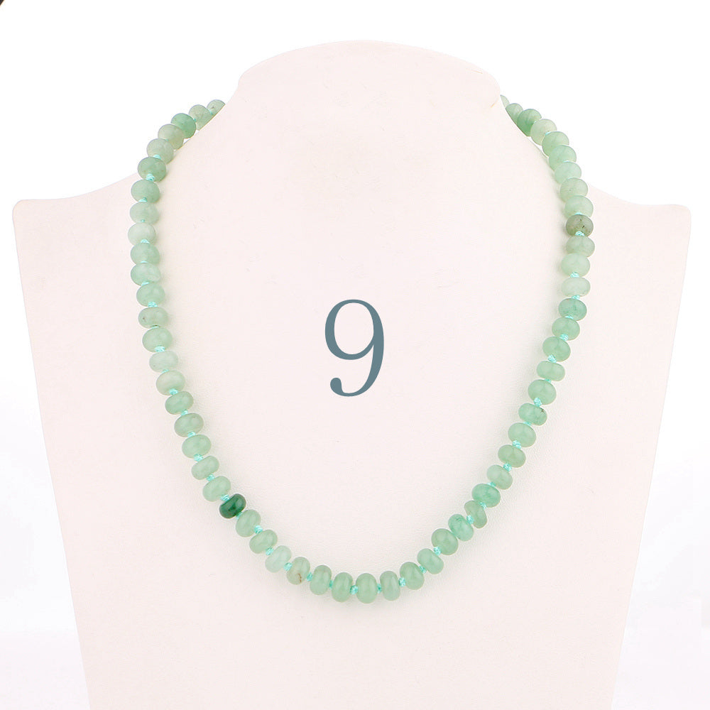 Forkup Yellow Topaz Necklace Women Clavicular Chain Beaded Jewelry Crystal Stone Accessories Femme Short Ornaments Turquoise