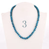 Forkup Yellow Topaz Necklace Women Clavicular Chain Beaded Jewelry Crystal Stone Accessories Femme Short Ornaments Turquoise