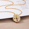 Four-leaf Clover Magnetic Necklace for Women Stainless Steel Zircon Pendant Necklaces 2023 Trend Couple Wedding Jewerly collares