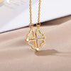 Four-leaf Clover Magnetic Necklace for Women Stainless Steel Zircon Pendant Necklaces 2023 Trend Couple Wedding Jewerly collares