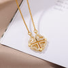 Four-leaf Clover Magnetic Necklace for Women Stainless Steel Zircon Pendant Necklaces 2023 Trend Couple Wedding Jewerly collares