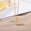 Four-leaf Clover Magnetic Necklace for Women Stainless Steel Zircon Pendant Necklaces 2023 Trend Couple Wedding Jewerly collares