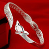 Fox Silver Colour Cuff Bangles For Women Bracelets Ladies  Designer Jewelry Christmas Offers With  GaaBou