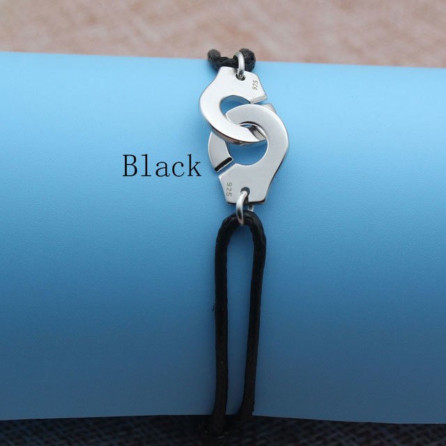 France Famous Brand Jewelry 925 Sterling Silver Handcuff Bracelet For Women Men Rope Bracelet 925 Silver Bracelet Menottes
