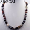 Free Ship 10mm Botswana Agates Round  Beads Knot Natural Stone Chocker Women Jewelry Necklace Strand 17.5inch