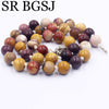 Free Ship 10mm Mookaite Jaspers Round Gems  Beads Knot Natural Stone Chocker Women Jewelry Necklace Strand 17.5inch