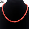 4x6mm Rondelle Orange/Red Coral Beads Strand Women Jewelry Necklace 17.5"