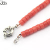 4x6mm Rondelle Orange/Red Coral Beads Strand Women Jewelry Necklace 17.5"