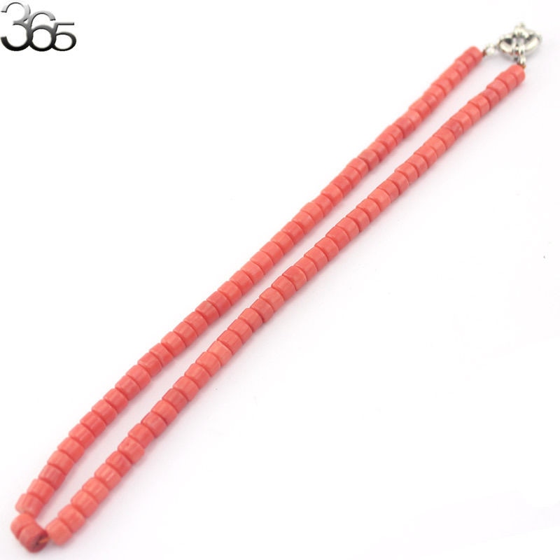 4x6mm Rondelle Orange/Red Coral Beads Strand Women Jewelry Necklace 17.5"