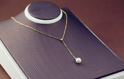 925 Sterling Silver Chain Necklaces Jewelry Women Pearl Necklaces&Pendants Jewelry Collar Colar