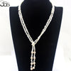 BGSJ  4-5mm Freeform& 9-10mm Round Freshwater Pearl Knot Jewelry Long Necklace Strand 50"