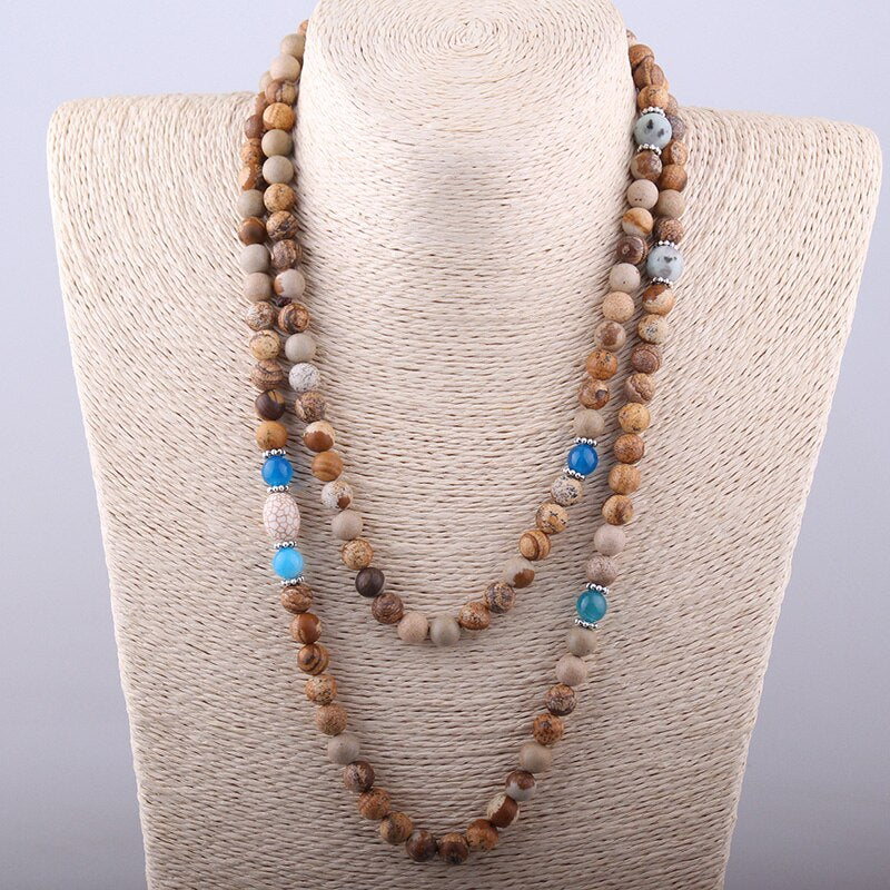 Bohemian Jewelry Natural Semi Stones Necklace