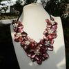 Wine Red Shell Flower Choker Necklace Necklaces for Women